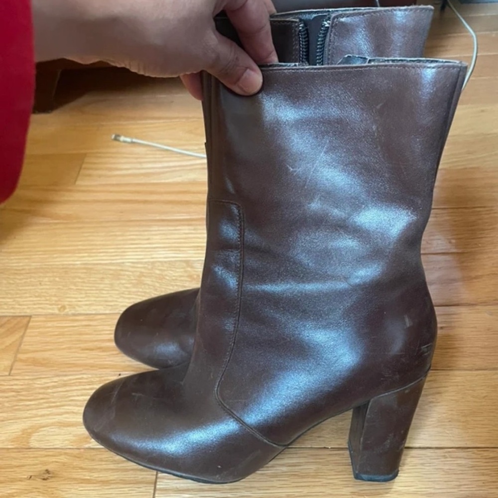 Colin Stuart Dark Brown Heeled Boots